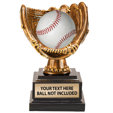 Lot Trophée Baseball – Gant Et Batte Noirs – Insert Pour Récompense – Neuf