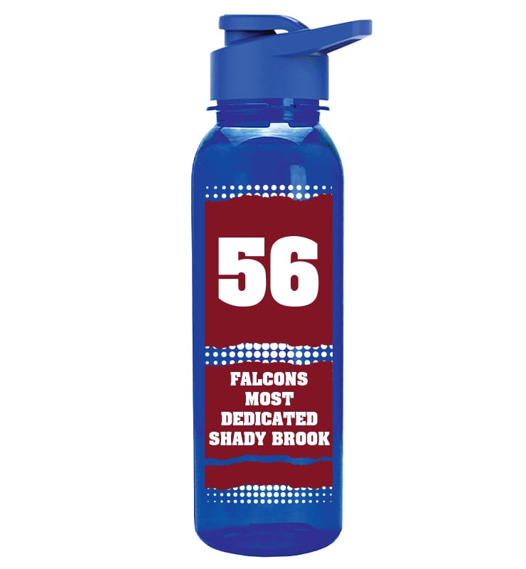 Blue School Spirit Water Bottle 24oz - Maroon White