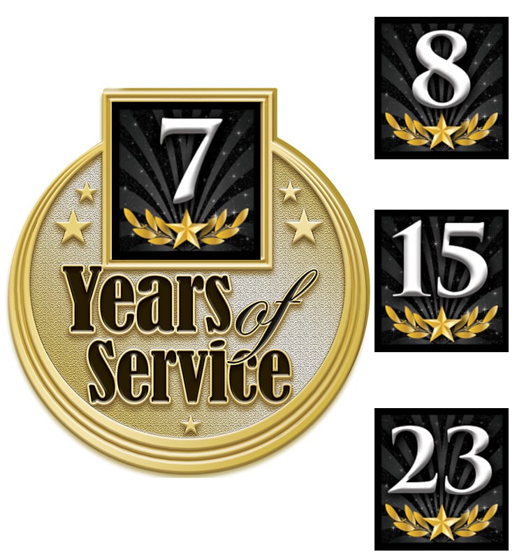 Years Service Insert Pins