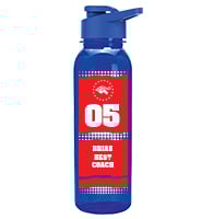Blue School Spirit Water Bottle 24oz - Red White