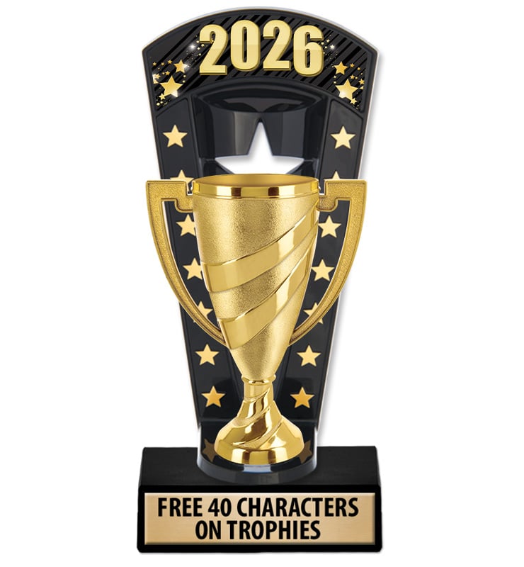 7 3/4" 2026 Banner Backdrop Trophy