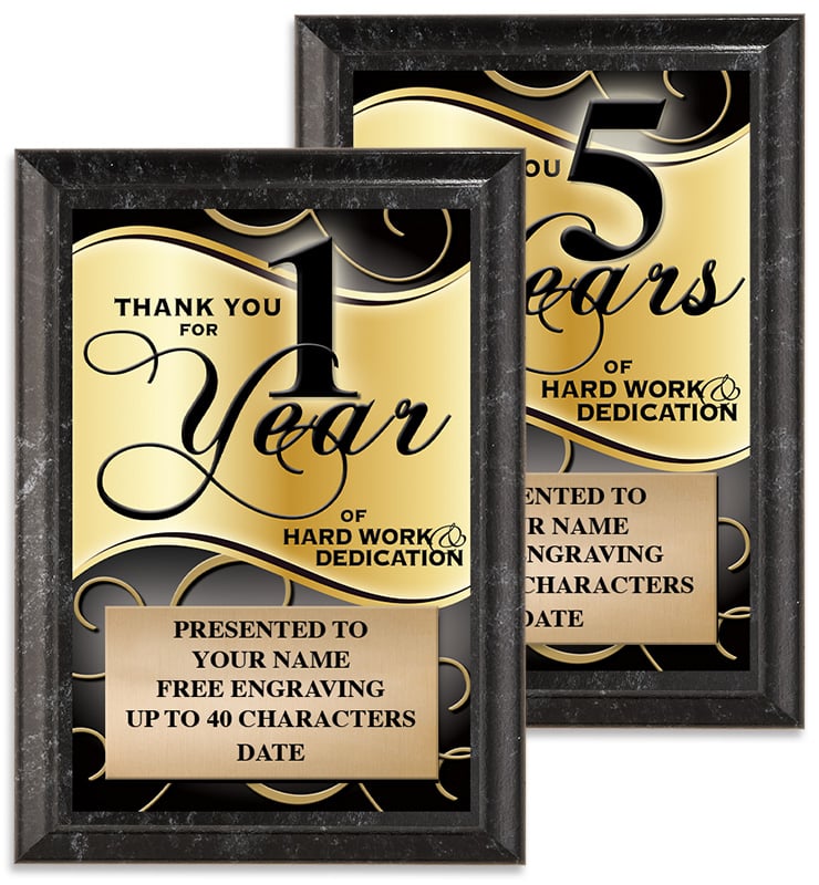 Years Of Service Plaques