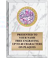 White Marbleized Vertical Insert Plaques