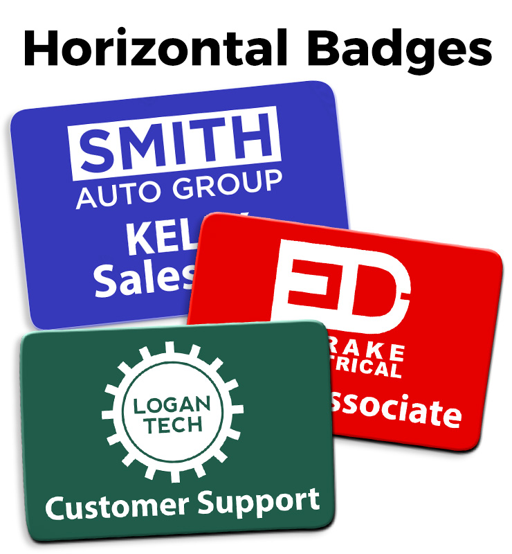 Horizontal Trade Show Badges