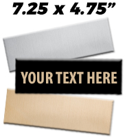 7.25"W x 4.75"H Engraving Plates