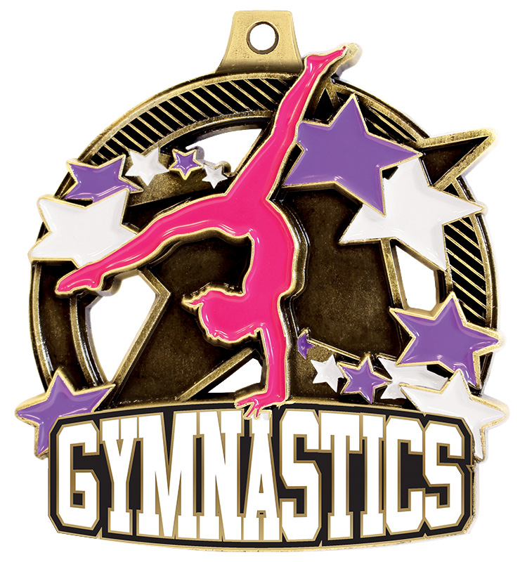 2 1/4" Female Gym Shieldz Medals