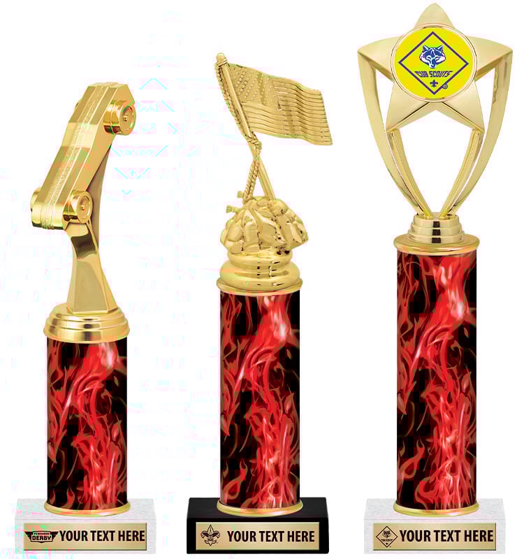 10"-12" Red Inferno Column Scouts™ Trophies