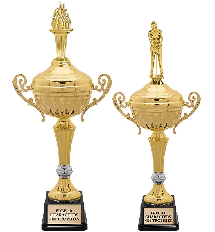 Manifest Metal Cup Trophies With Figure