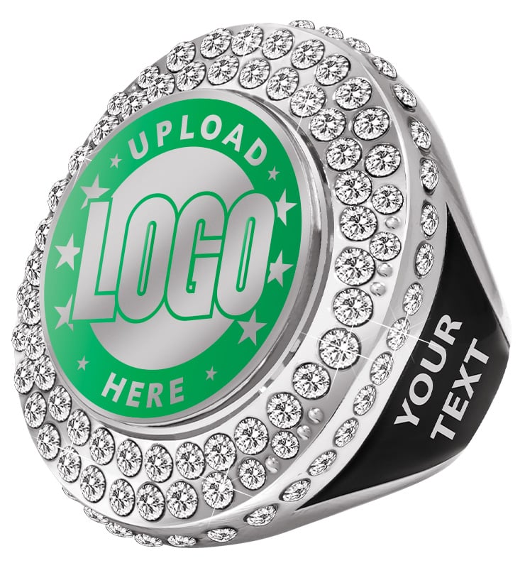 Custom Mega Printz Engravable Silver Ring With Ring Box