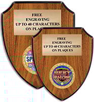 Wood Shield Insert Plaques