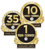 Years Of Service Engravable Pins