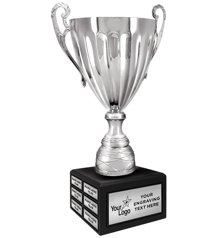 19" Silver Metal Cup Perpetual Trophy