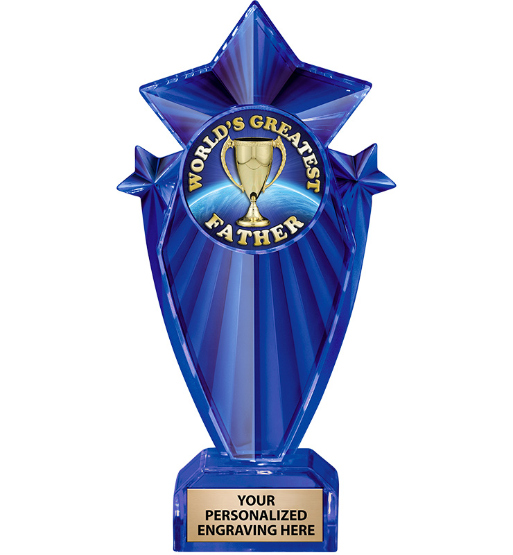 8" Stargram Blue Icicle Trophy