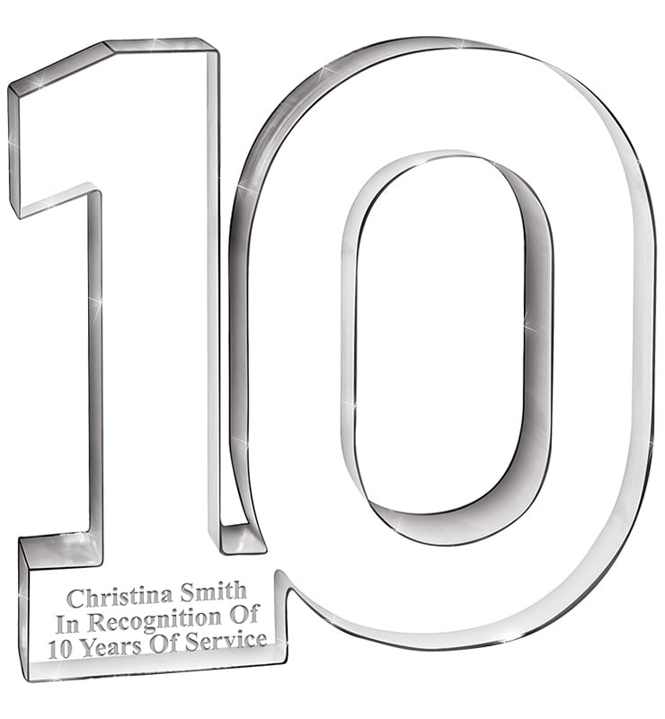 10 Year Recognition Acrylic