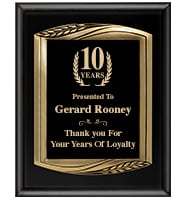 Chief Black Piano Plaque With Gold Trim