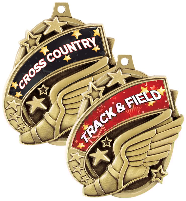 2 1/4" Kudos Winged Foot Medals