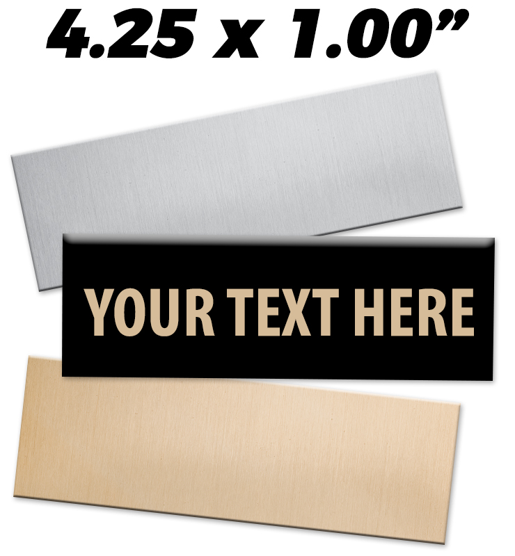 4.25"W x 1"H Engraving Plates