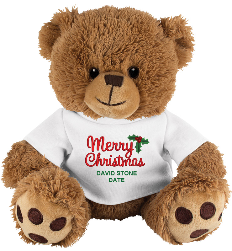 Merry Christmas Personalized Bear