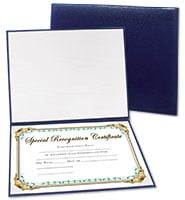 Blue Certificate Cover