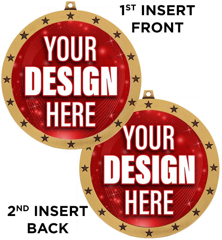 4" Double Sided Colossal Insert Medal