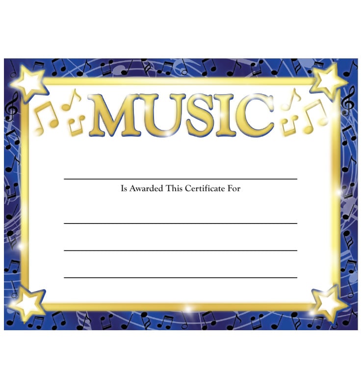 Music Foil Certificate