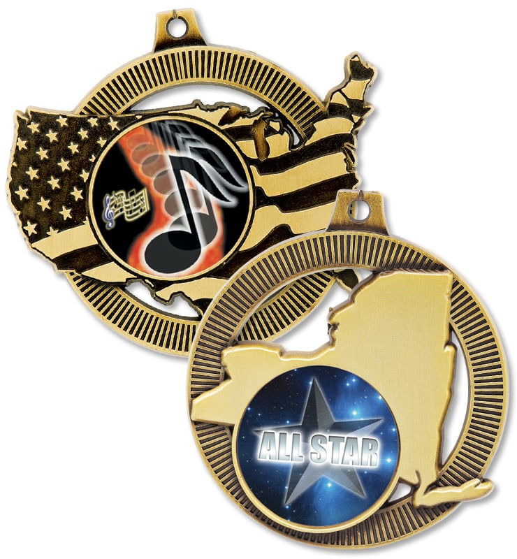 2" United States Insert Medals