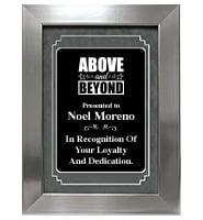 Premium Silver Frame Plaque With Black Plate