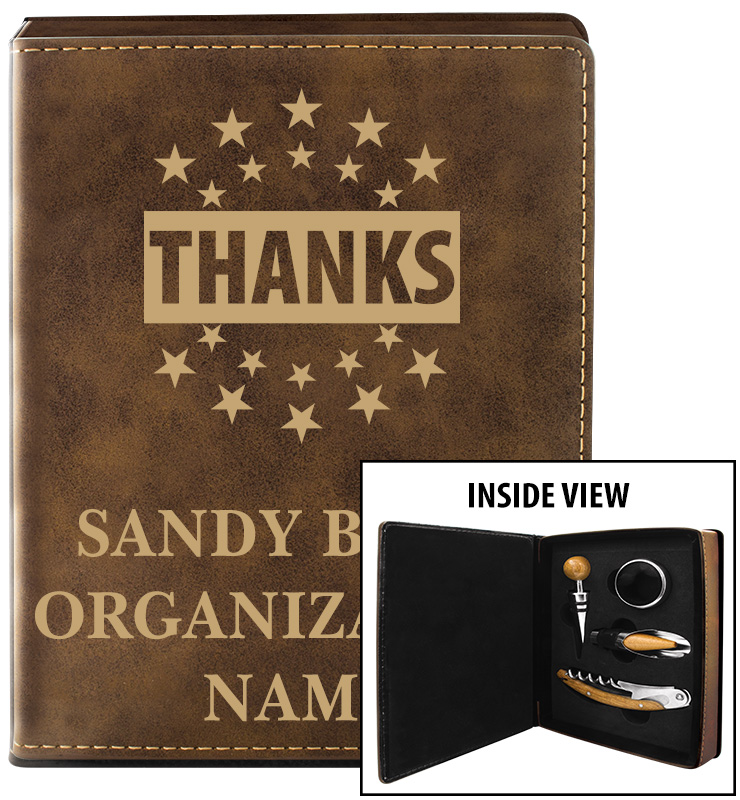 4 Piece Rustic Wine Gift Set