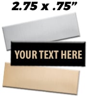 2.75"W x 0.75"H Engraving Plates