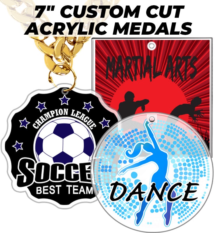 7" Massive Custom Cut Acrylic Medal