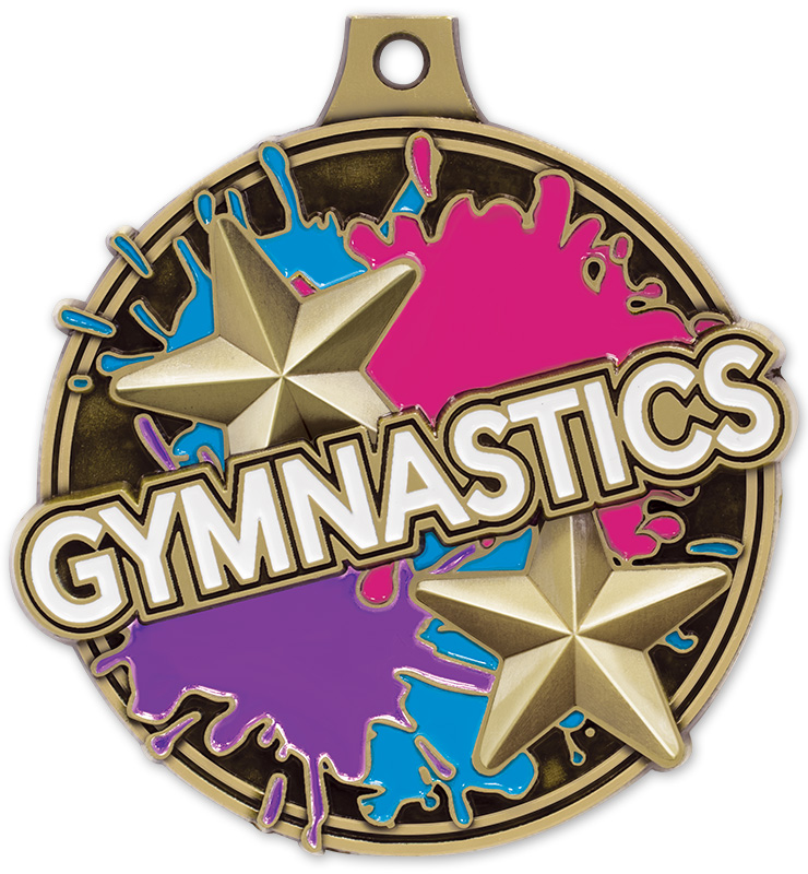 2" Gymnastics Splash Medals