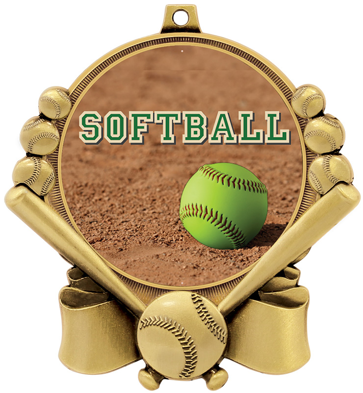3" Softball Double Action 2.0 Medals