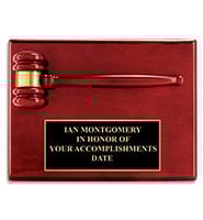 Rosewood Gavel Plaque