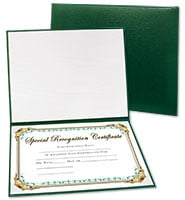 Green Certificate Cover