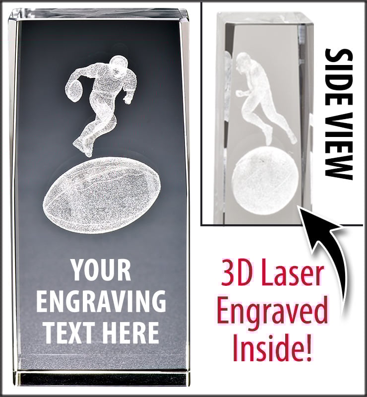 Football Male 3D Laser Crystal