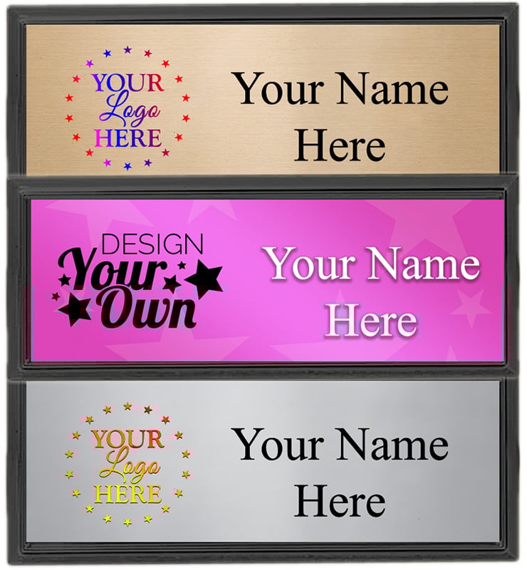 Small Rectangle Black Frame Color Badge
