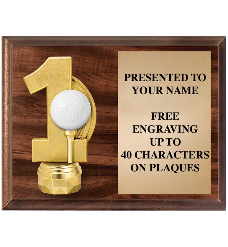 Hole In One Horizontal Wood Plaque