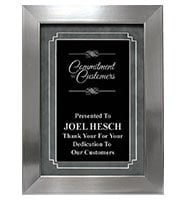 Silver Frame Plaque With Grey Matting