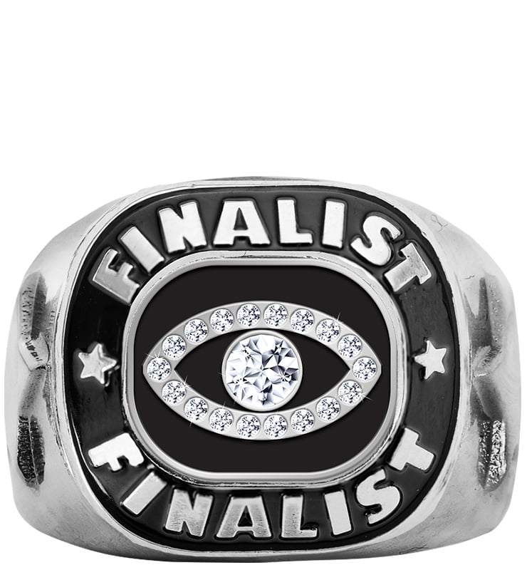 Football Bling Silver Finalist Ring
