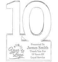 10 Years Of Service Acrylic