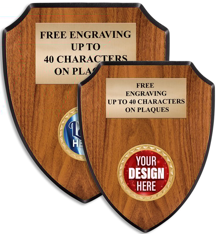 Wood Shield Insert Plaques