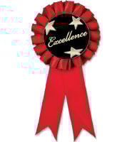 Red Rosette Ribbon