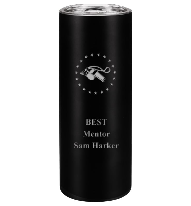 Black Slim Tumbler 20oz