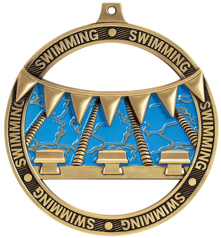 3" Massive Rimz Swimming Medals