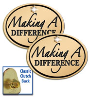 Making A Difference Recognition Pin With Stone