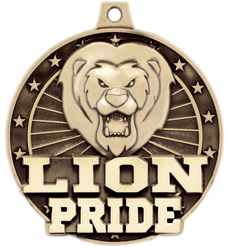 2" 3D Lion Pride Medal