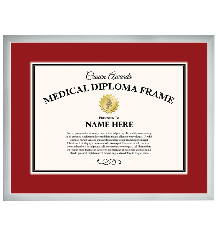 Silver Medical Diploma Frame