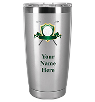 Golf Silver Color Printed Tumbler 20oz