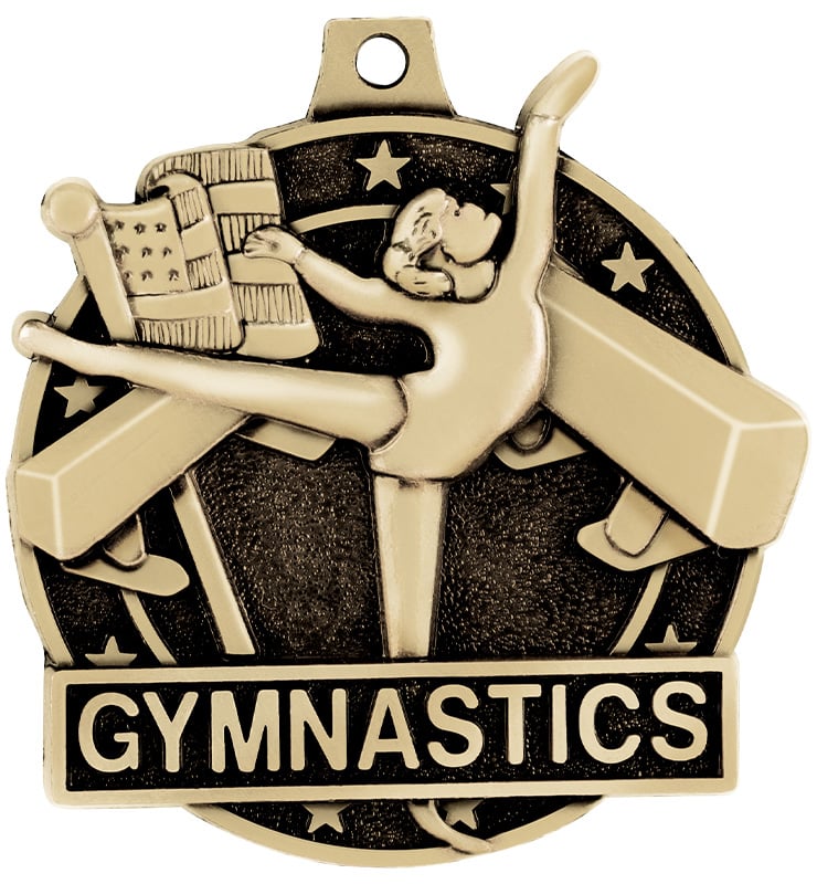 2" Female Gymnastics Medal