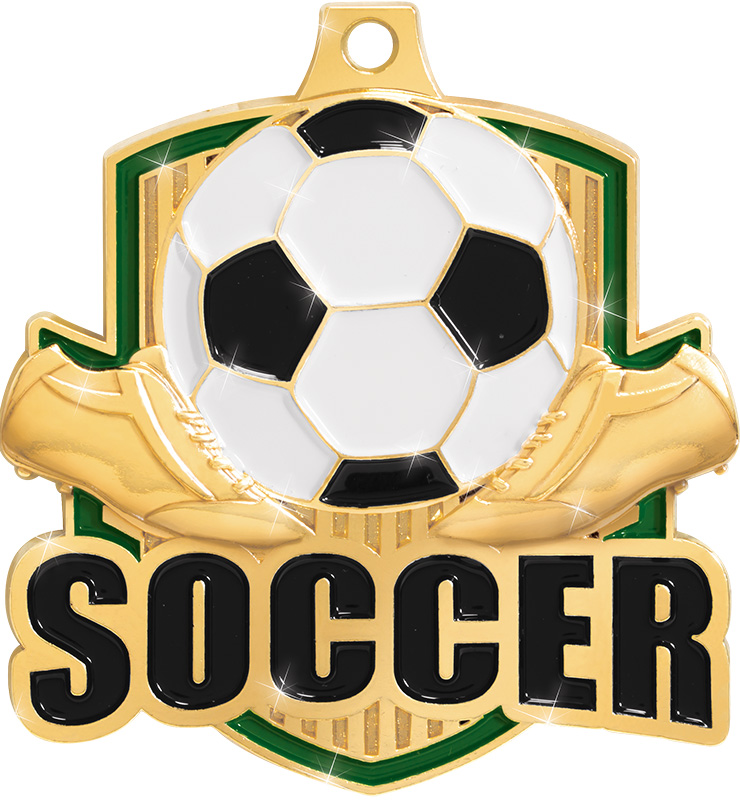 2" Soccer Shiny Captain Medals